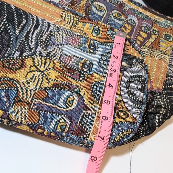 Laurel Birch Hobo Cat Tapestry Shoulder Strap Purse - Picture 12 of 14